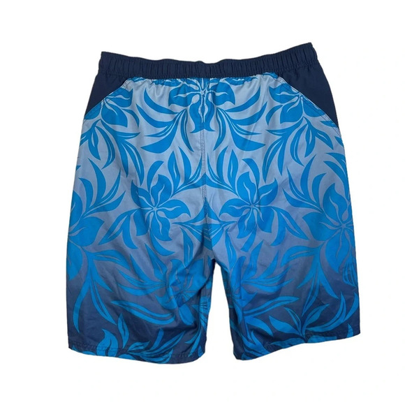 SH457 Mens Nike Brand Floral Lined Casual Beach Swim Trunks L - Picture 4 of 5